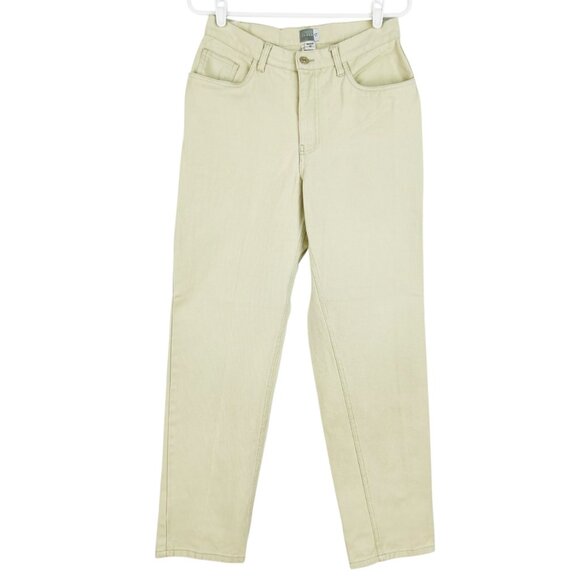 Sloane St. Womens High Rise Tapered Leg Classic Fit Beige Denim Jeans Sz 10 NWOT - Picture 1 of 10